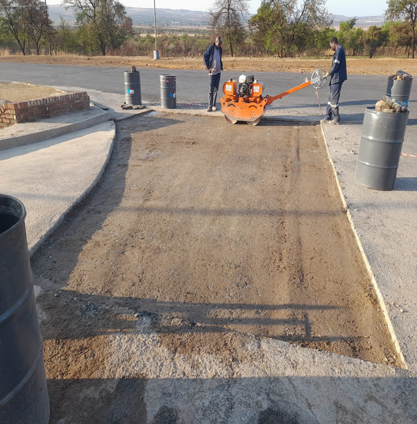 Compaction of G1 During Road Repair